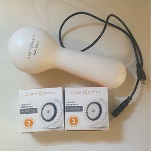 Clarisonic Mia Prima Rechargable Cleansing Brush (w 2 replacement heads!)